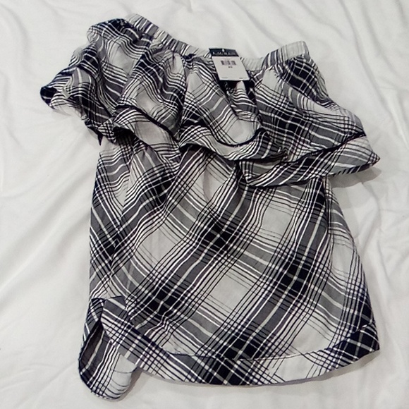 Lauren Ralph Lauren Black and White Plaid Blouse - Picture 1 of 1
